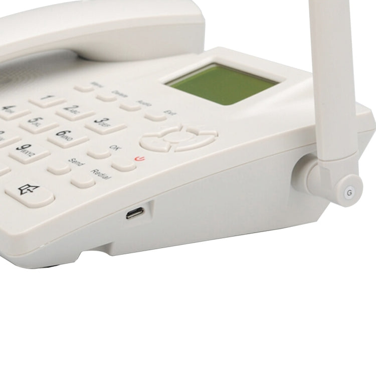 CP-M938 2.4 inch LCD Screen Wireless GSM Desk Phone with Rechargeable Battery, Support Caller ID/  Redial, Quad Band: GSM 850/900/1800/1900MHz(White)