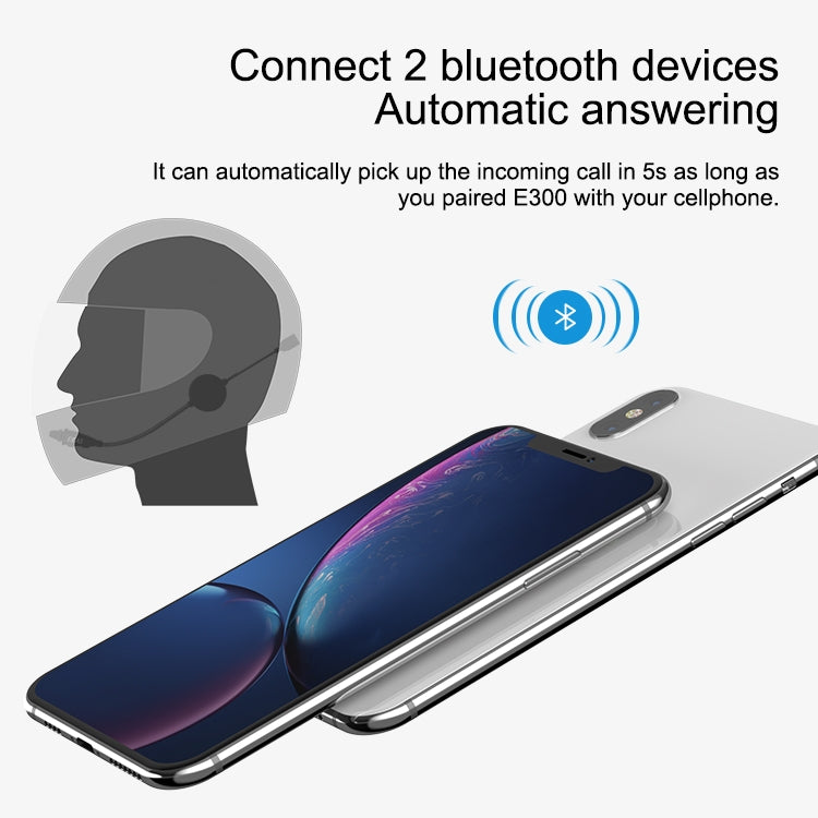 EJEAS E300 Bluetooth V4.2 Helmet Headset for Motorcycle Driving