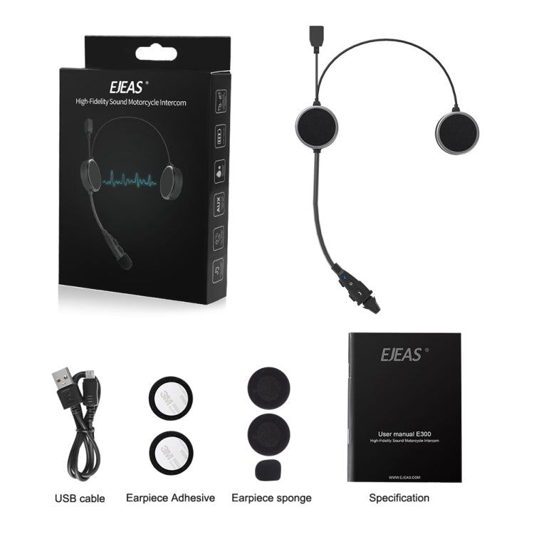 EJEAS E300 Bluetooth V4.2 Helmet Headset for Motorcycle Driving