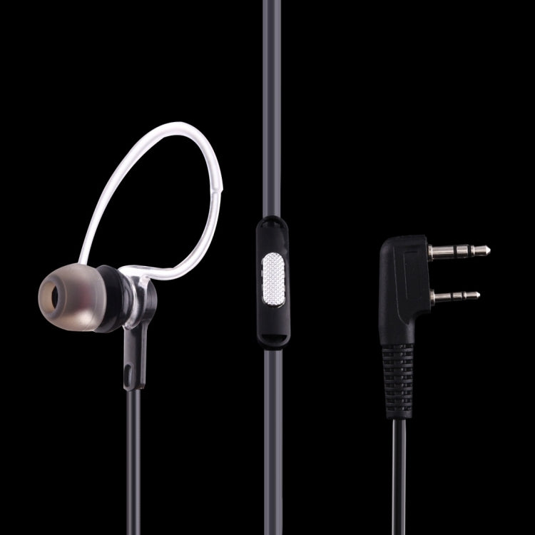 Perfume Ear Hanging Headset with Clip for Walkie Talkies, 3.5mm + 2.5mm Plug