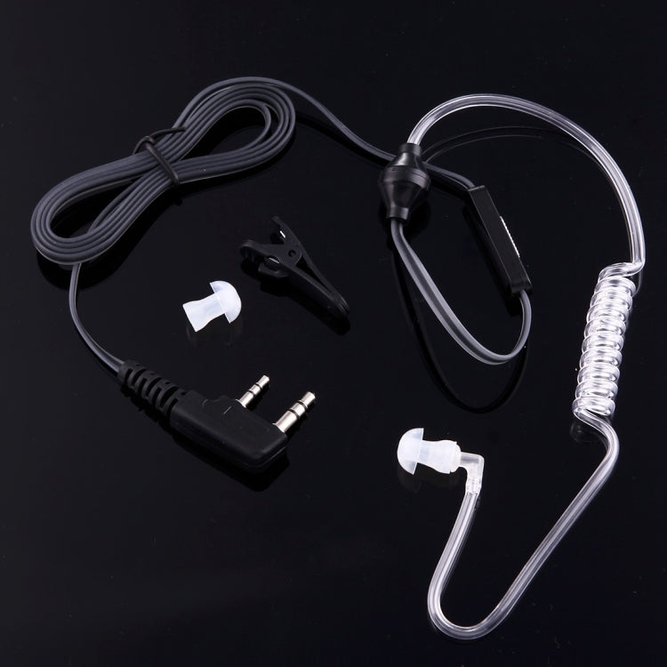 Anti-radiation Air Duct Headset with Clip for Walkie Talkies, 3.5mm + 2.5mm Plug