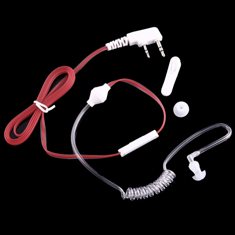 Anti-radiation Air Duct Headset with Clip for Walkie Talkies, 3.5mm + 2.5mm Plug