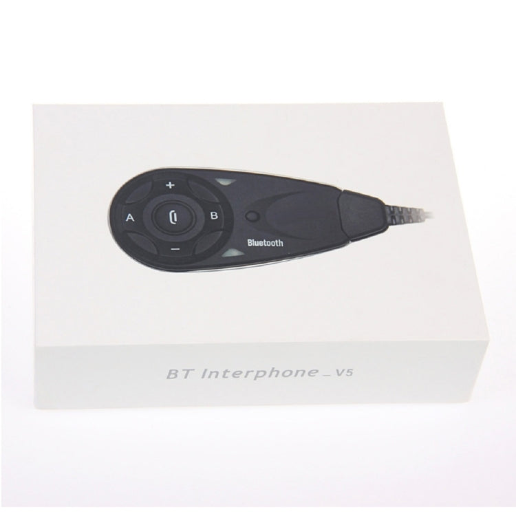 V5 1200m Life Waterproof Wind-resistant Bluetooth Interphone Headsets for Motorcycle Helmet, Max Support: Five Riders, Supports FM