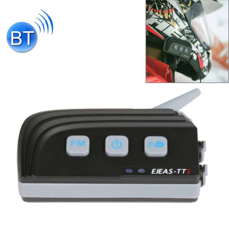 TTS 2000m Life Waterproof Wind-resistant Max Dual Bluetooth 4.0 Interphone Headsets for Motorcycle Helmet, Max Support: Four Riders, Supports FM