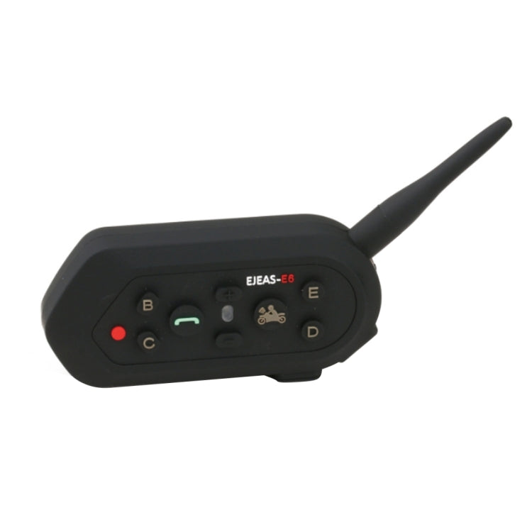 E6 1200m Life Waterproof Wind-resistant Bluetooth Interphone Headsets for Motorcycle Helmet, Max Support: Six Riders