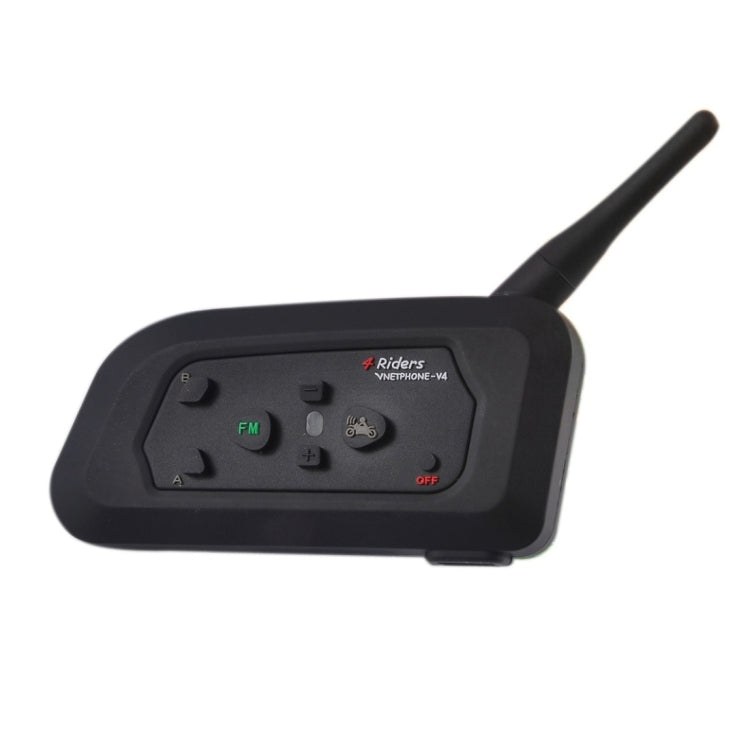 2 PCS V4C 1200m Life Waterproof Wind-resistant Bluetooth Interphone Referee Headsets with Sport Armband Case, Max Support: Four Users, Supports FM