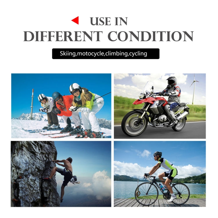 2 Sets EJEAS E2-1200 1200m IP65 Waterproof 4 Users Connection Riders Bluetooth Multi-Interphone Headsets for Motorcycle Helmet(Black)
