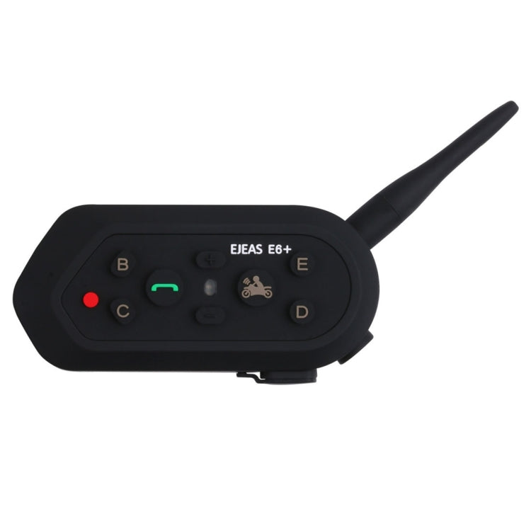 EJEAS E6 Plus 1200m IP65 Waterproof 6 Users Connetion Riders Bluetooth Multi-Interphone Headsets for Motorcycle Helmet With Handle / Remote Control(Black)