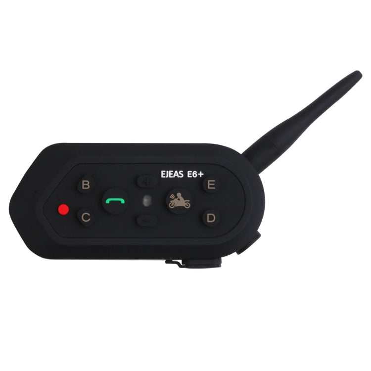 EJEAS E6 Plus 1200m IP65 Waterproof 6 Users Connection Riders Bluetooth Multi-Interphone Headsets for Motorcycle Helmet With Handle / Remote Control(Black)