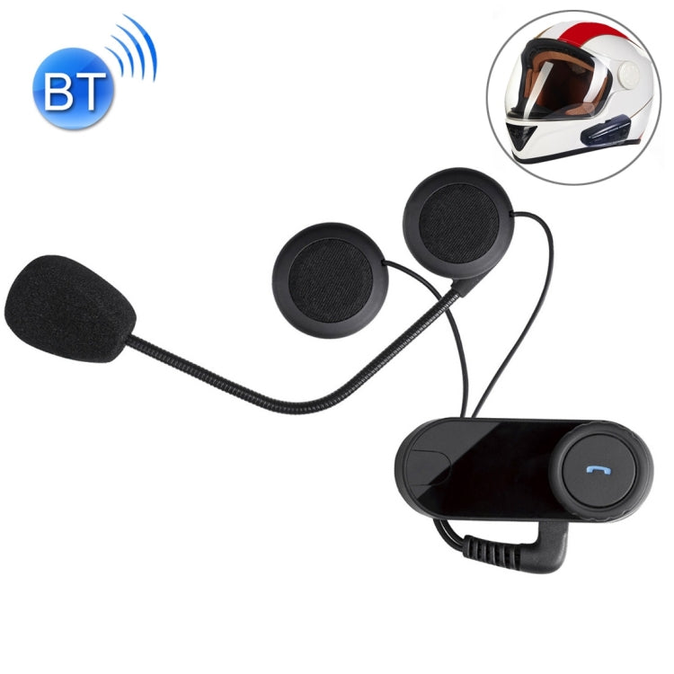 TCOM-VB Single Bluetooth Interphone Headsets for Motorcycle Helmet,  Intercom Distance up to 1000m (Black)