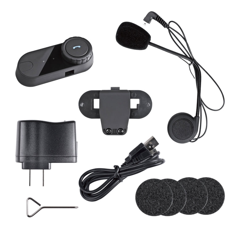TCOM-VB Single Bluetooth Interphone Headsets for Motorcycle Helmet,  Intercom Distance up to 1000m (Black)