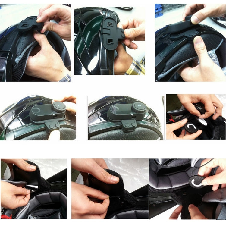 TCOM-VB Single Bluetooth Interphone Headsets for Motorcycle Helmet,  Intercom Distance up to 1000m (Black)