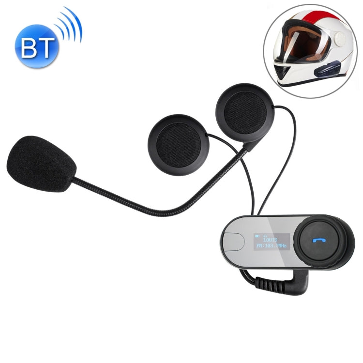 TCOM-sc Single Bluetooth Interphone Headsets for Motorcycle Helmet,  Intercom Distance up to 1000m (Black)
