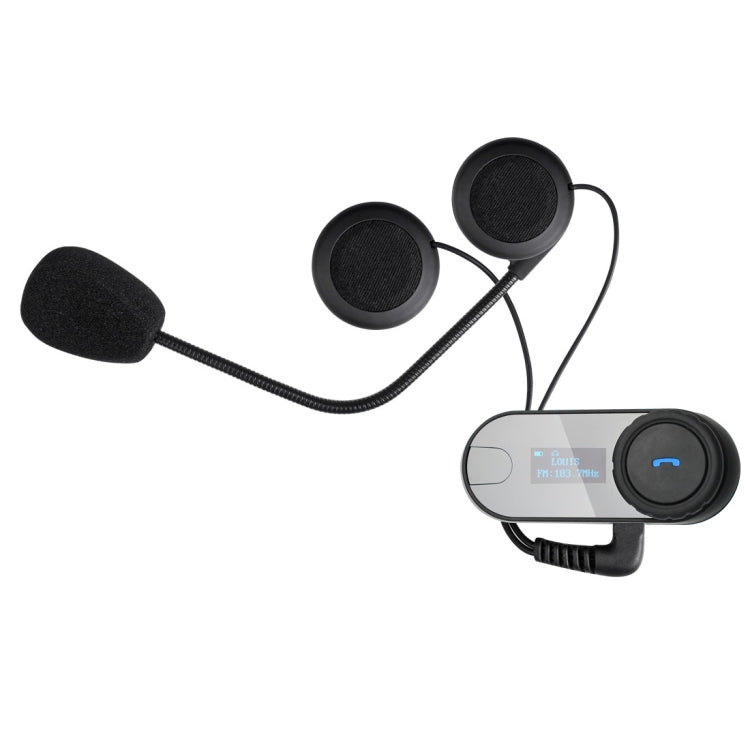 TCOM-sc Single Bluetooth Interphone Headsets for Motorcycle Helmet,  Intercom Distance up to 1000m (Black)