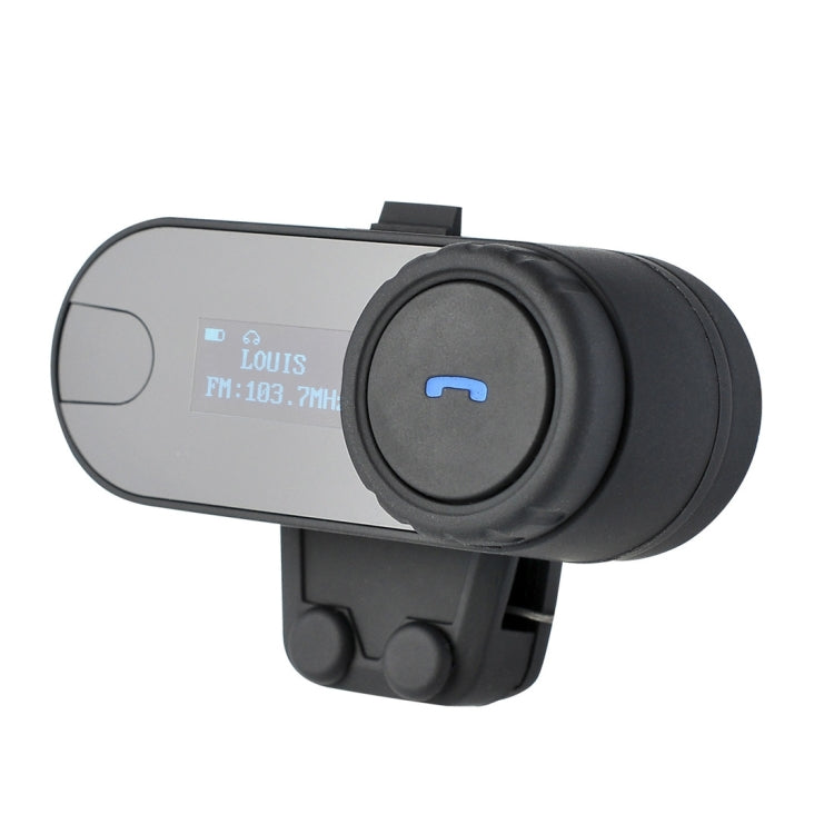 TCOM-sc Single Bluetooth Interphone Headsets for Motorcycle Helmet,  Intercom Distance up to 1000m (Black)