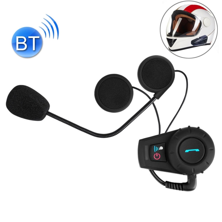 FDC-VB Single Bluetooth Interphone Headsets for Motorcycle Helmet,  Intercom Distance up to 500m(Black)