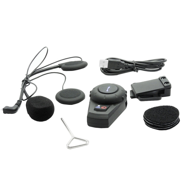 FDC-VB Single Bluetooth Interphone Headsets for Motorcycle Helmet,  Intercom Distance up to 500m(Black)