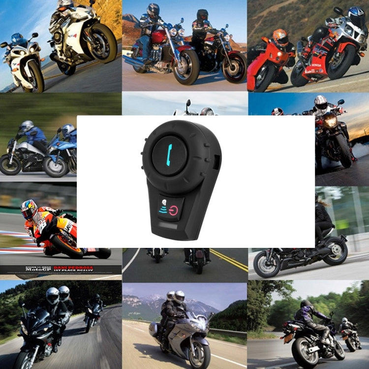 FDC-VB Single Bluetooth Interphone Headsets for Motorcycle Helmet,  Intercom Distance up to 500m(Black)