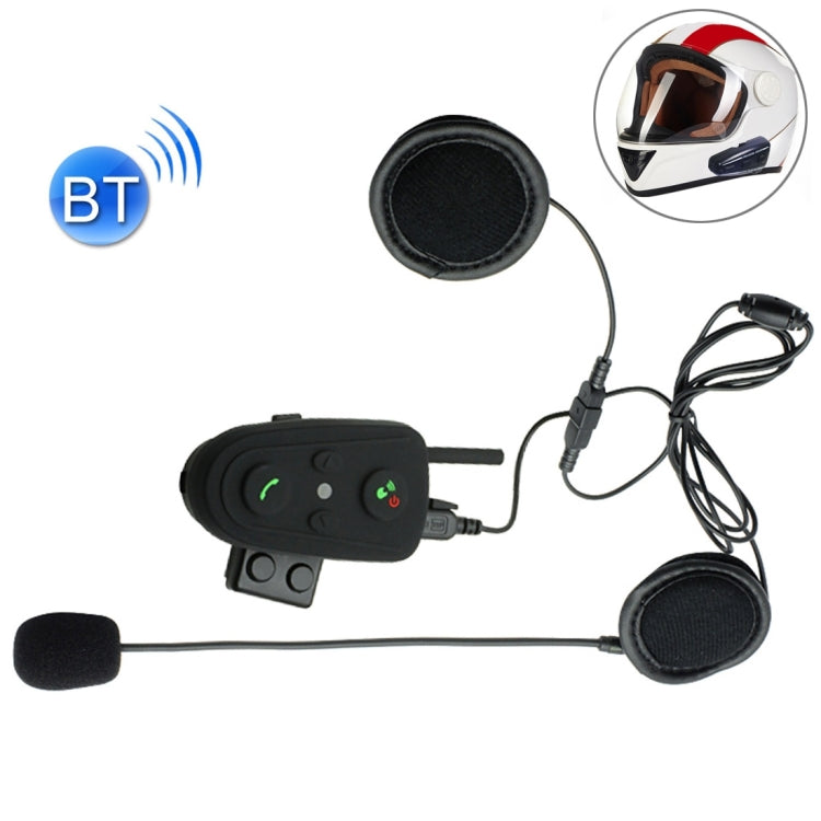 M528 Single Bluetooth Interphone Headsets for Motorcycle Helmet,  Intercom Distance up to 100m(Black)