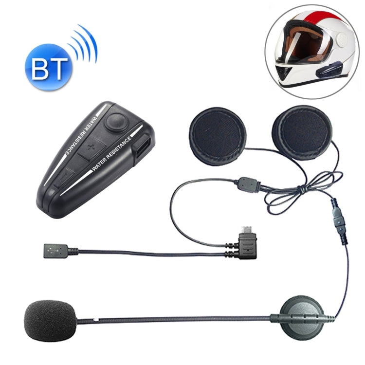 D2 Single Bluetooth Interphone Headsets for Motorcycle Helmet,  Intercom Distance up to 500m