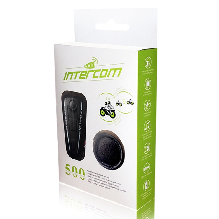 D2 Single Bluetooth Interphone Headsets for Motorcycle Helmet,  Intercom Distance up to 500m