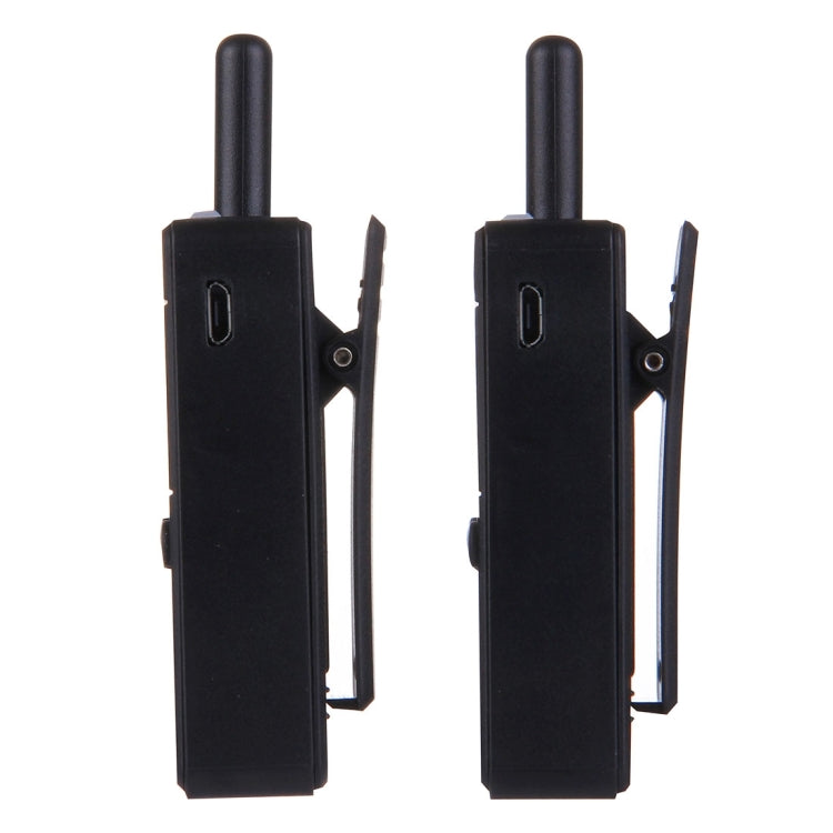 2 PCS Mini 2.5W 16CH Professional Handheld Two-way Radio Walkie Talkie with Belt Clip, Talk Distance: 1km