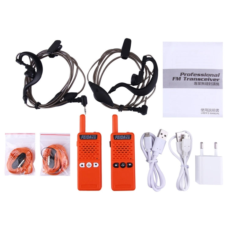 2 PCS Mini 2.5W 16CH Professional Handheld Two-way Radio Walkie Talkie with Belt Clip, Talk Distance: 1km