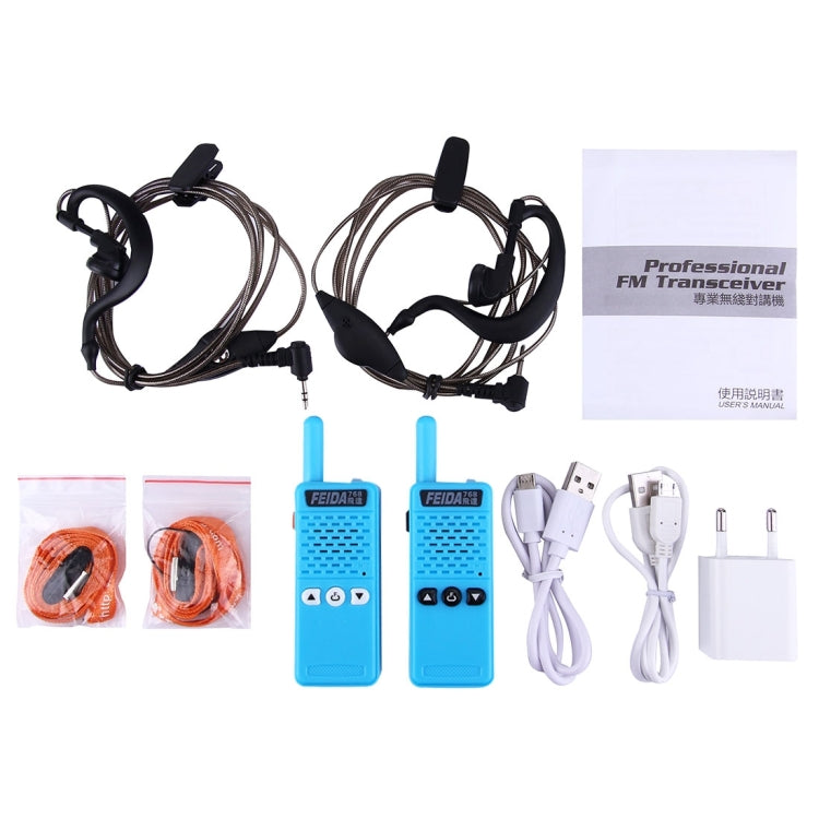 2 PCS Mini 2.5W 16CH Professional Handheld Two-way Radio Walkie Talkie with Belt Clip, Talk Distance: 1km