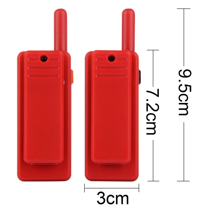 2 PCS Mini 2.5W 16CH Professional Handheld Two-way Radio Walkie Talkie with Belt Clip, Talk Distance: 1km