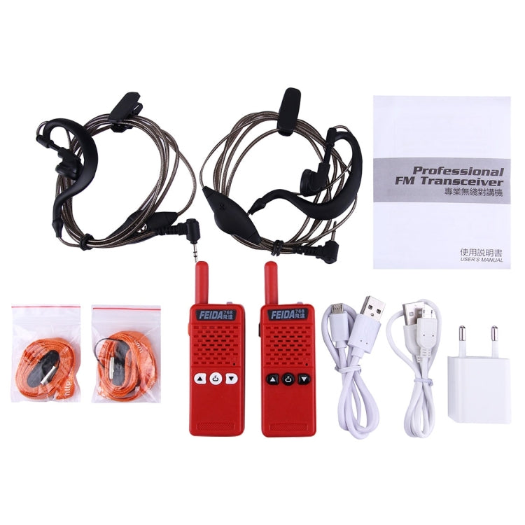 2 PCS Mini 2.5W 16CH Professional Handheld Two-way Radio Walkie Talkie with Belt Clip, Talk Distance: 1km