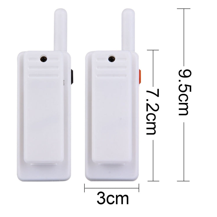 2 PCS Mini 2.5W 16CH Professional Handheld Two-way Radio Walkie Talkie with Belt Clip, Talk Distance: 1km