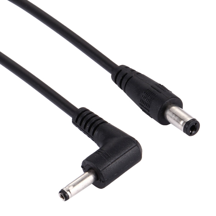 5.5 x 2.1mm Male to Bent 3.5 x 1.35mm Male Retractable Coiled DC Power Adapter Cable, Coiled Cable Stretches to 1.5m