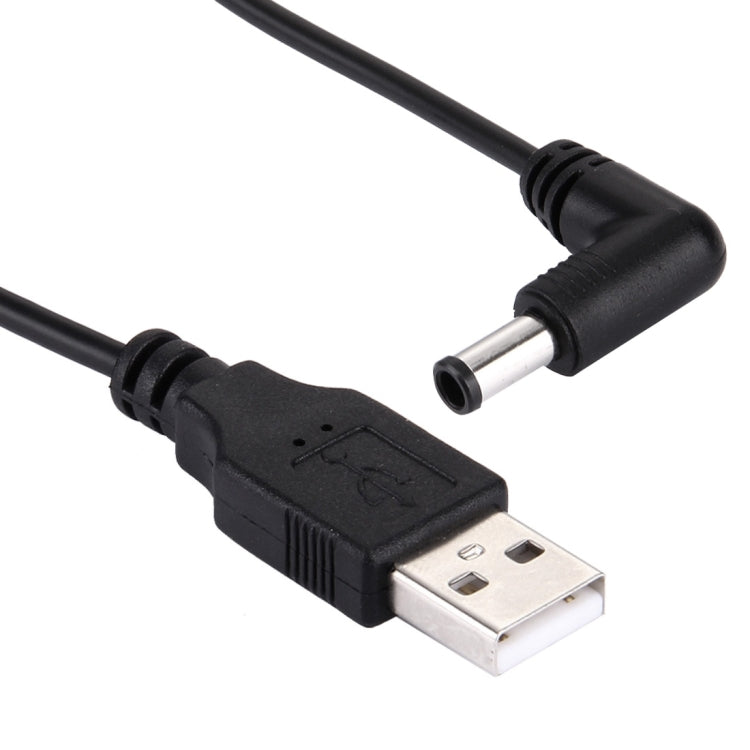 USB 2.0 Male to Bent DC 5.5 x 2.5mm Male Retractable Coiled Power Cable for Lenovo, Asus, Toshiba Laptop, Coiled Cable Stretches to 1.5m