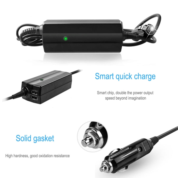 POW-LCA90 Laptop Notebook Power 90W Universal Car Charger with 12 Power Adapters for Samsung, Sony, Acer, DELL, HP, Lenovo(Black)