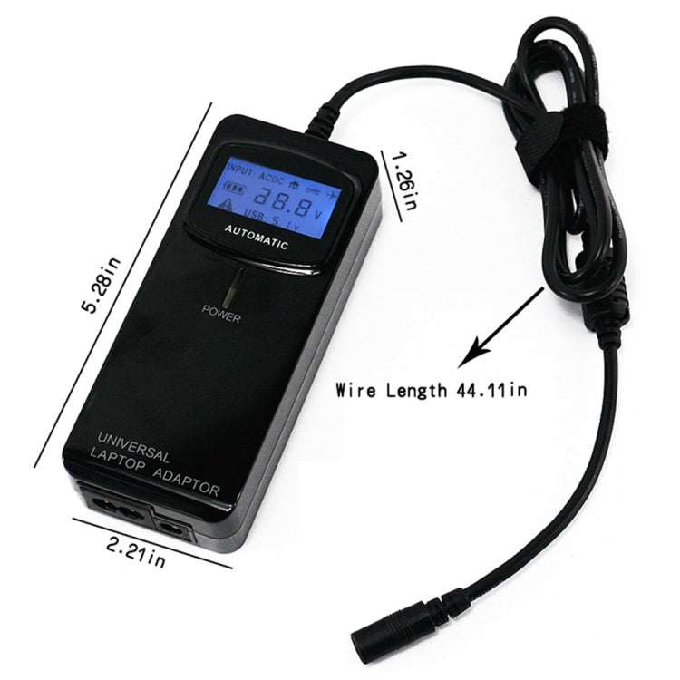 POW-ULA90-EU Laptop Notebook Power 90W Universal Charger with Car Charger & AC Power Adapter & 12 Power Adapters for Samsung, Sony, Acer, DELL, HP, Lenovo(Black)