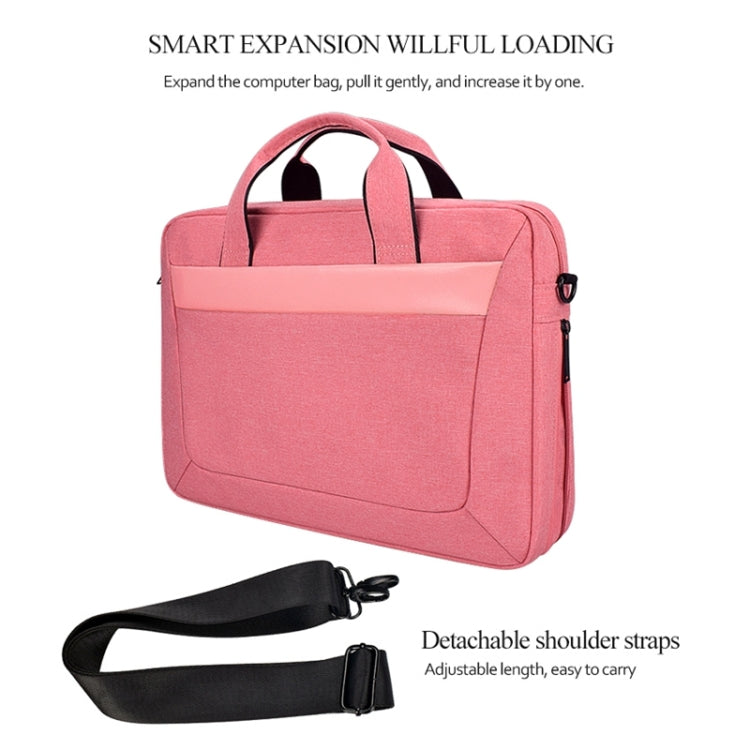 DJ06 Oxford Cloth Waterproof Wear-resistant Portable Expandable Laptop Bag for 15.6 inch Laptops, with Detachable Shoulder Strap