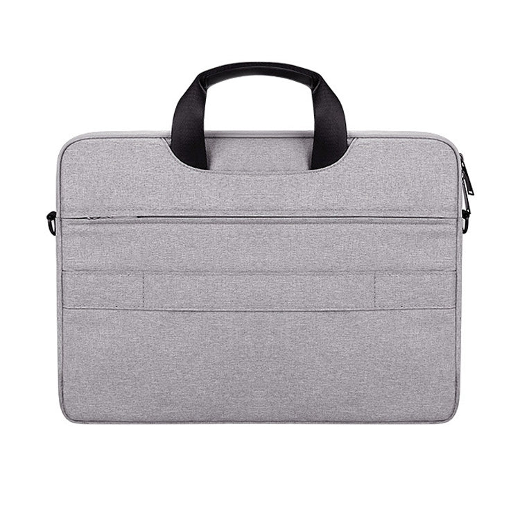 DJ08 Oxford Cloth Waterproof Wear-resistant Laptop Bag for 13.3 inch Laptops, with Concealed Handle & Luggage Tie Rod & Adjustable Shoulder Strap (Grey)