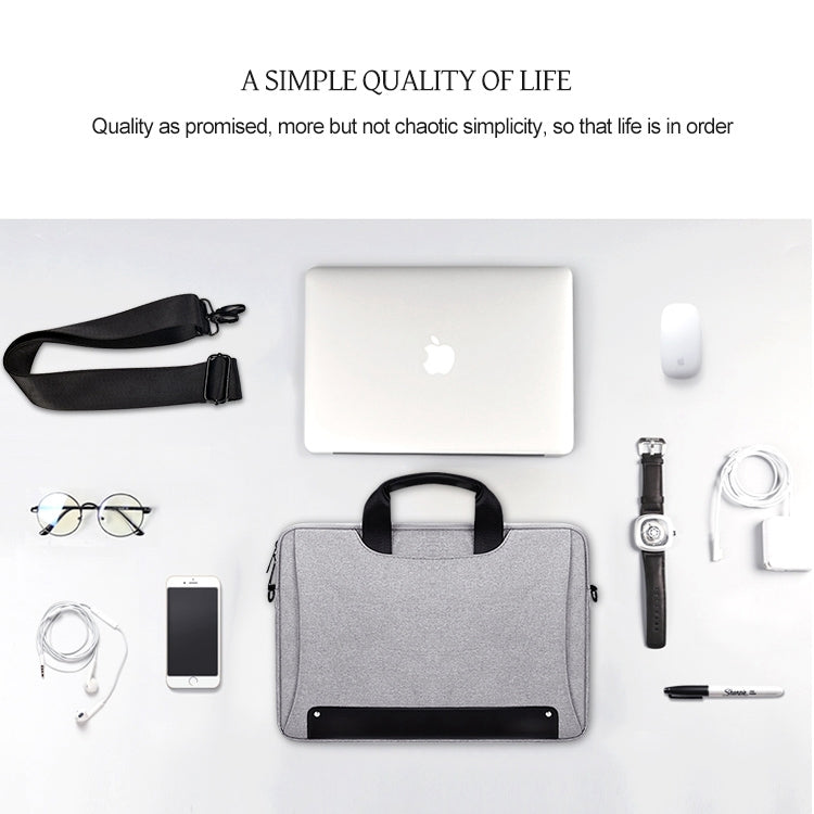 DJ08 Oxford Cloth Waterproof Wear-resistant Laptop Bag for 15.6 inch Laptops, with Concealed Handle & Luggage Tie Rod & Adjustable Shoulder Strap