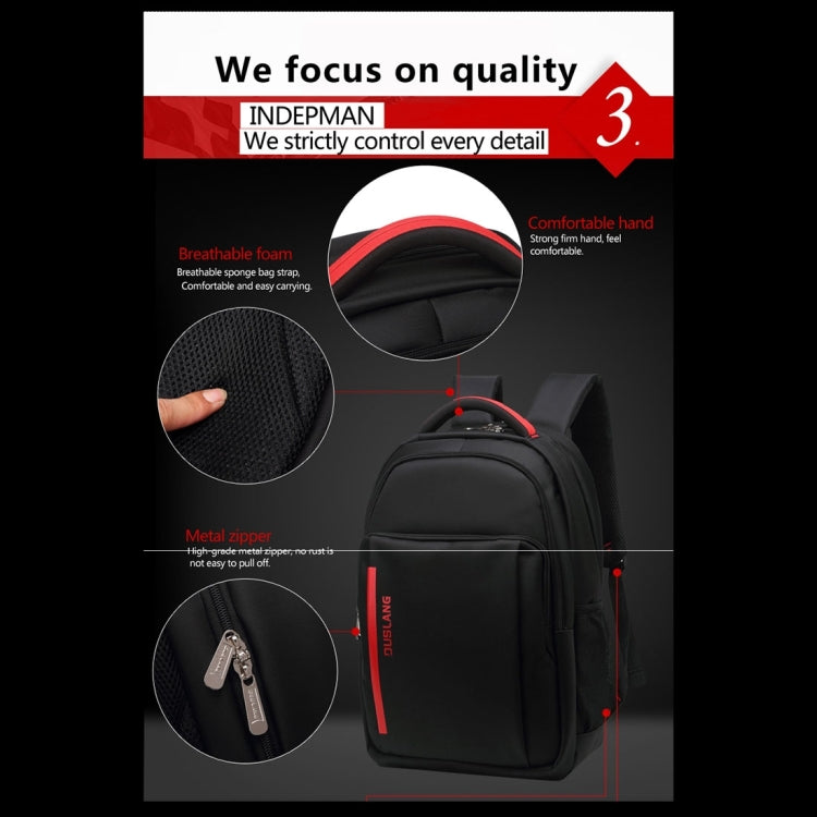 INDEPMAN DL-B014 Fashion 15 inch - 17 inch Nylon Laptop Notebook Computer Bag Backpack Shoulders Bag with Adjustable S-shaped Shoulder Strap for Men and Women, Size: 34 x 48 x 14 cm