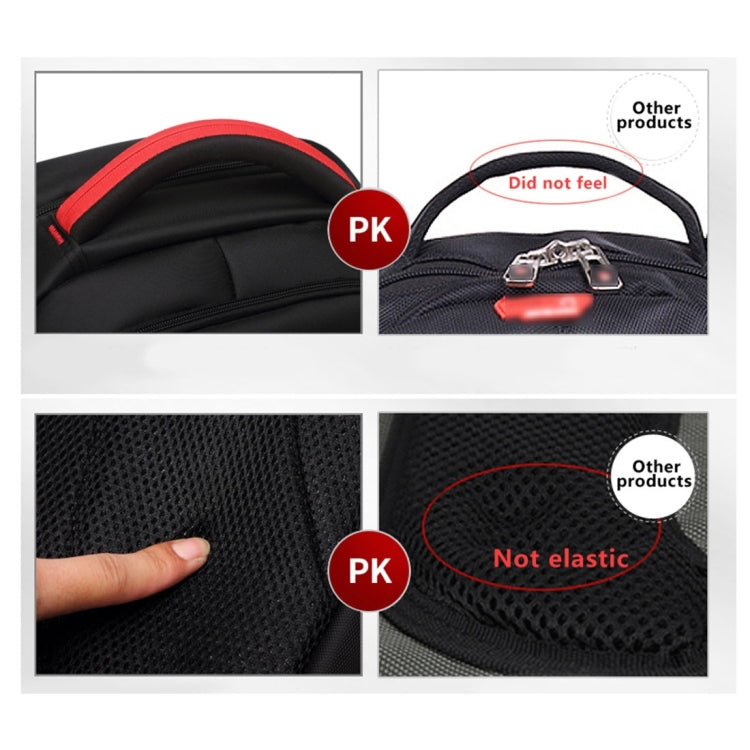 INDEPMAN DL-B014 Fashion 15 inch - 17 inch Nylon Laptop Notebook Computer Bag Backpack Shoulders Bag with Adjustable S-shaped Shoulder Strap for Men and Women, Size: 34 x 48 x 14 cm