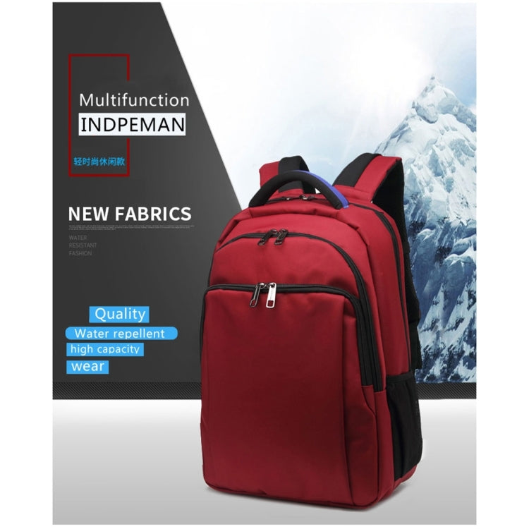 INDEPMAN DL-B014 Fashion 15 inch - 17 inch Nylon Laptop Notebook Computer Bag Backpack Shoulders Bag with Adjustable S-shaped Shoulder Strap for Men and Women, Size: 34 x 48 x 14 cm