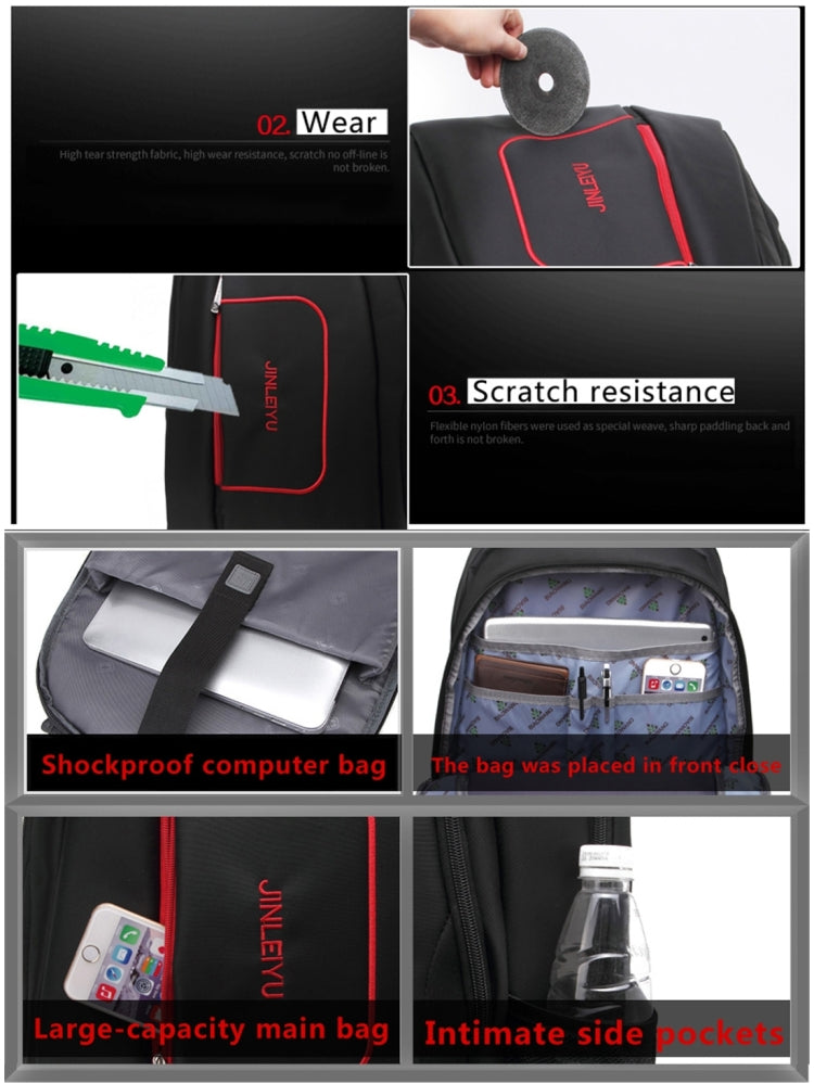 INDEPMAN DL-B015A Fashion Business Style 15 inch Nylon Laptop Notebook Computer Bag Backpack Shoulders Bag with Adjustable S-shaped Shoulder Strap for Men and Women, Size: 33 x 48 x 14 cm