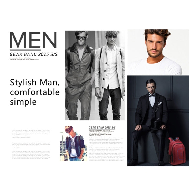 INDEPMAN DL-B015A Fashion Business Style 15 inch Nylon Laptop Notebook Computer Bag Backpack Shoulders Bag with Adjustable S-shaped Shoulder Strap for Men and Women, Size: 33 x 48 x 14 cm