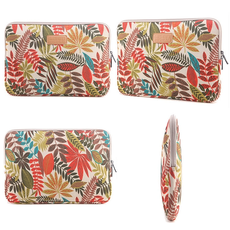 Lisen 7.0 inch Sleeve Case Colorful Leaves Zipper Briefcase Carrying Bag