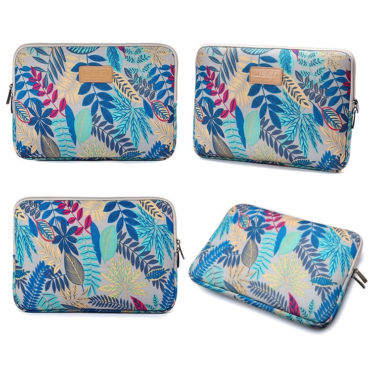 Lisen 9.8 inch Sleeve Case Colorful Leaves Zipper Briefcase Carrying Bag