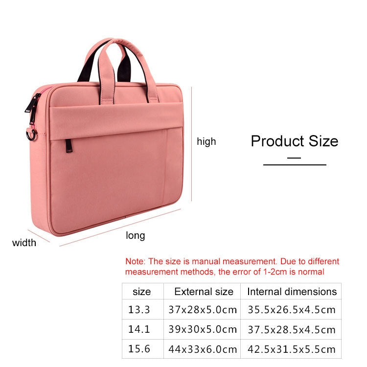 DJ03 Waterproof Anti-scratch Anti-theft One-shoulder Handbag for 14.1 inch Laptops, with Suitcase Belt