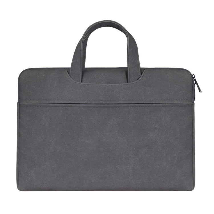ST06 Waterproof PU Leather Zipper Hidden Portable Strap One-shoulder Handbag for 15.6 inch Laptops, with Suitcase Belt
