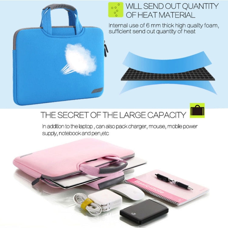 12 inch Portable Air Permeable Handheld Sleeve Bag for MacBook, Lenovo and other Laptops, Size:32x21x2cm