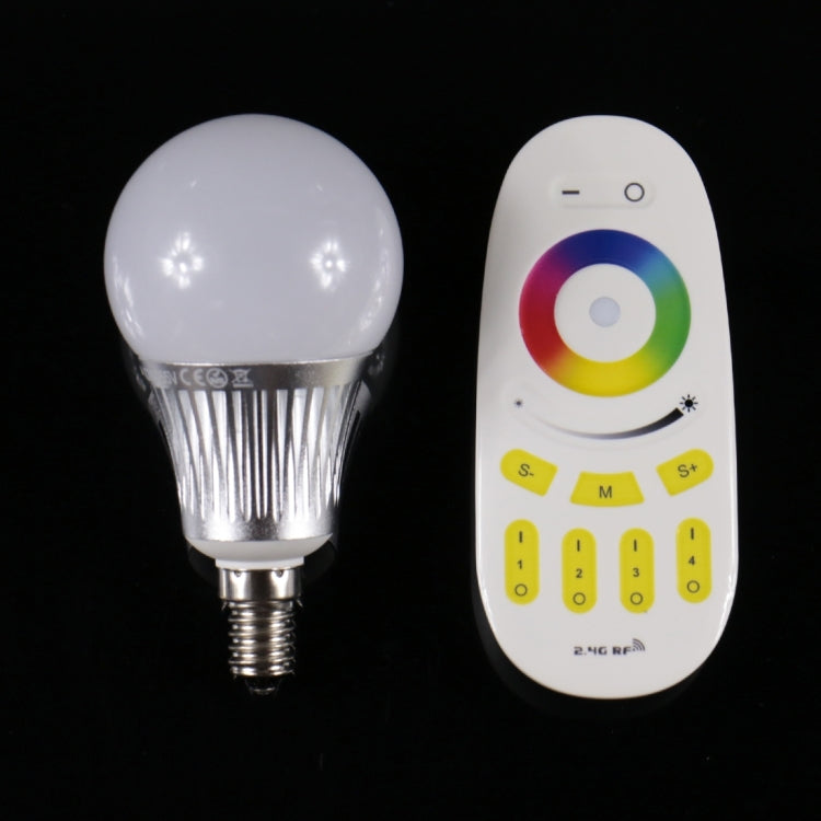 E14 5W 350-370LM LED Smart Light Bulb, RGBW Color Light, with 2.4GHz Remote Control