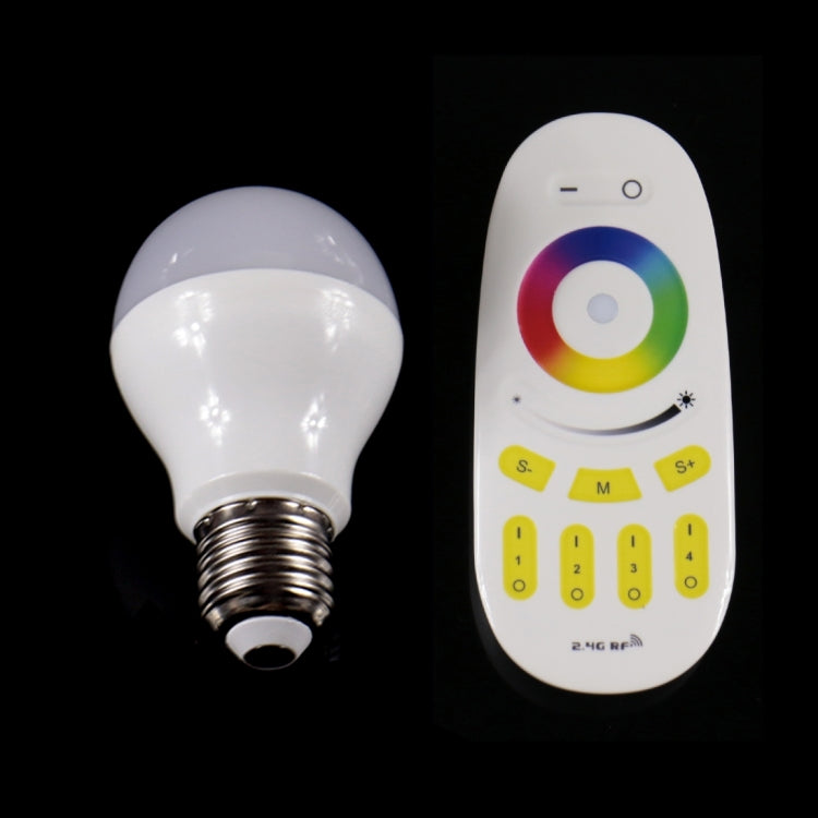 E27 6W 400-450LM LED Smart Light Bulb, RGB Color Light, with 2.4GHz Remote Control